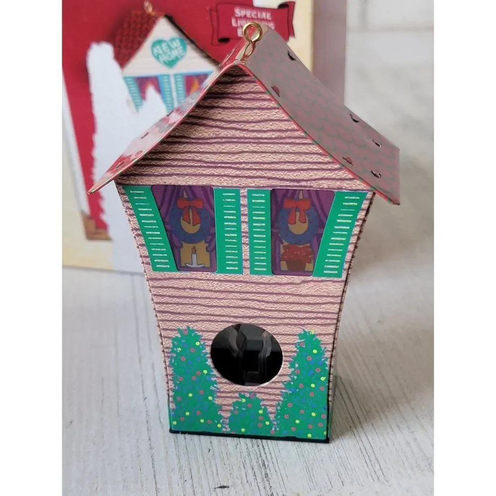 Hallmark new home 2004 ornament Xmas house tin‎